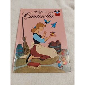 Walt Disney's Cinderella Hardcover Book Wonderful World of‎ Reading